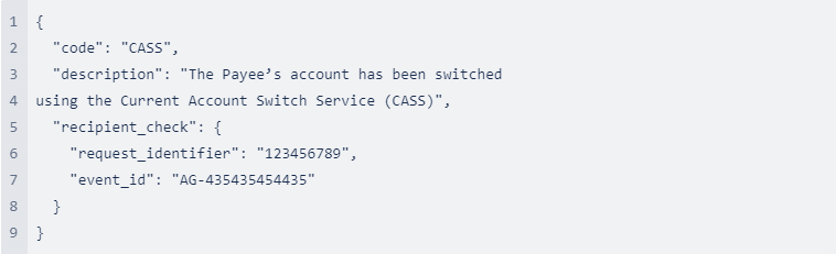 Error 10 for confirmation of recipient regulation