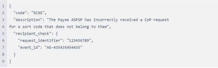 Error 11 for confirmation of recipient regulation